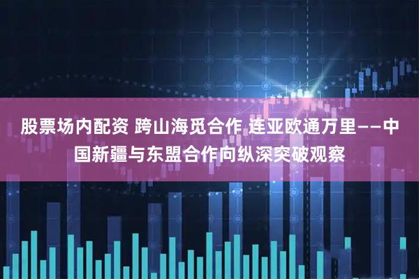 股票场内配资 跨山海觅合作 连亚欧通万里——中国新疆与东盟合作向纵深突破观察